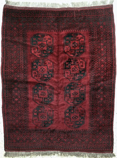 Dolatabad, Afghanistan, Mitte 20.Jhd, Wolleauf Wolle, ca. 227 x 176 cm, EHZ: 2
