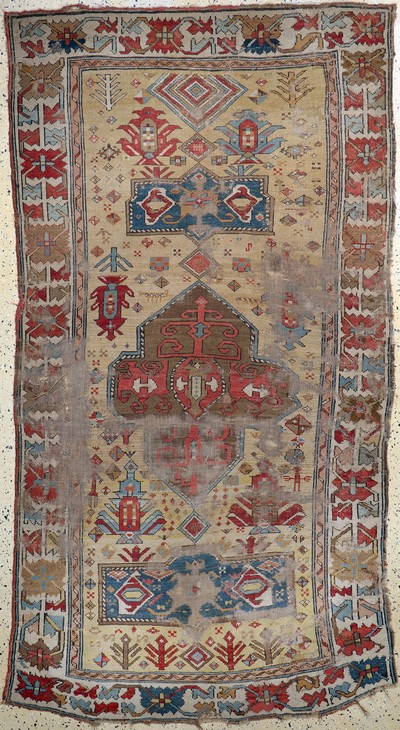 Antiker Kazak, Kaukasus, 19.Jhd, Wolle auf Wolle, ca. 250 x 135 cm, EHZ: 4