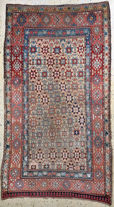 Antiker Kazak, Kaukasus, 19.Jhd, Wolle auf Wolle, ca. 240 x 140 cm, EHZ: 3