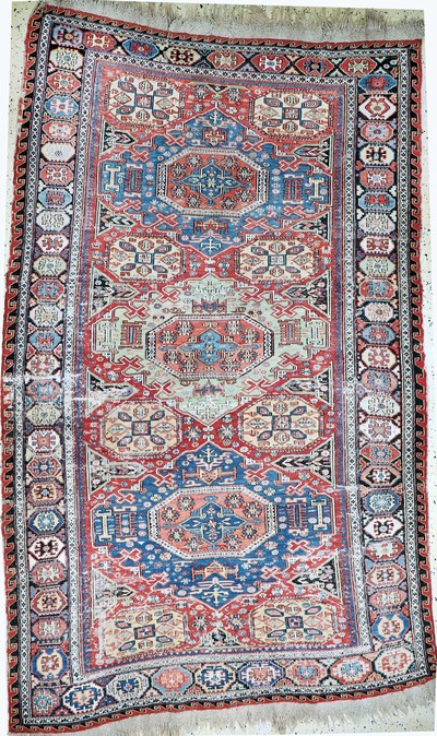 Antiker"Medalion-Sumakh", Kaukasus, 19.Jhd,Wolle auf Wolle, ca. 330 x 190 cm, EHZ: 3