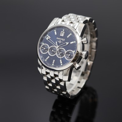EBERHARD & CO Chrono4 Herrenchronograph in Stahl/Stahlband Referenz 5303, Schweiz um 2000, Automatik, 8-fach verschr. Stahlgeh., orig. Stahlband m. ...