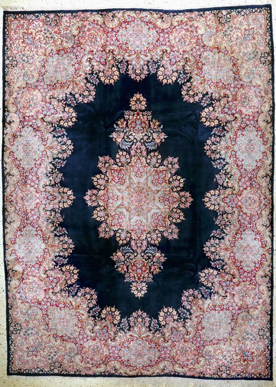 Kerman Lawar fein, Persien, Mitte 20.Jhd, Wolle auf Baumwolle, ca. 334 x 243 cm, EHZ: 2