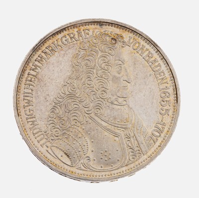 Silbermünze, 5 Mark, Deutschland 1955, Ludwig Wilhelm Markgraf von Baden