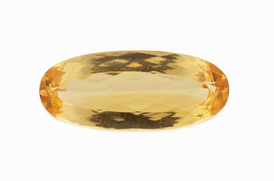 Loser Topas ca. 8.02 ct, ovalfacett., ca. 19.91 x 8.46 x 5.12 mm, Yellow, Herkunft Nigeria