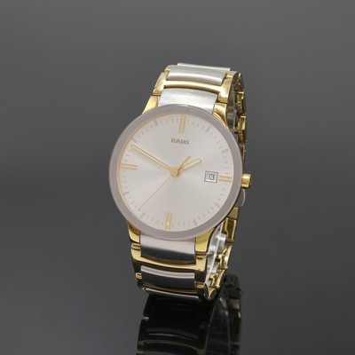RADO Centrix Herrenarmbanduhr Referenz 115.0931.1, Schweiz um 2010, quarz, verg. Geh. inkl. orig. Gliederband m. dopp. Titan- Faltschl., Stahlboden ...