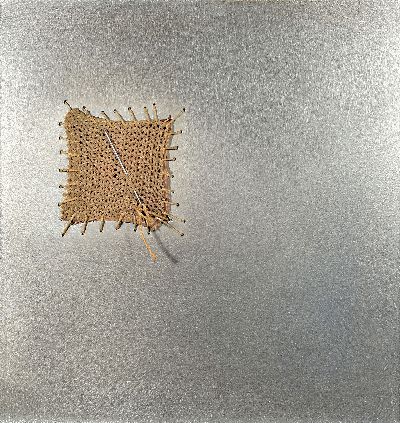 Will Brüll, geb. 1922, Schüler von Josef Beuys, Edelstahlskulptur im Rahmen, Alles im Leben kann in Ordnung gebracht werden, sign., dat. 1973/74, ...