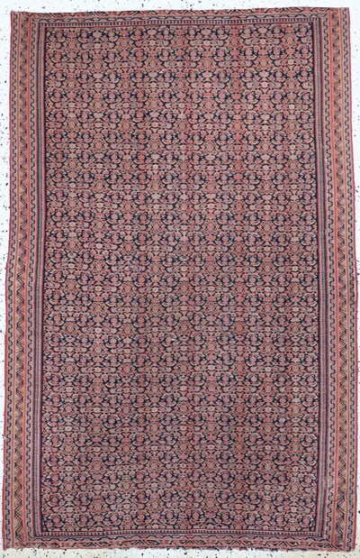 Senneh Kelim antik, Persien, um 1900, Wolleauf Baumwolle, ca. 190 x 125 cm, EHZ: 2-3 (kleine Restaurierungen)