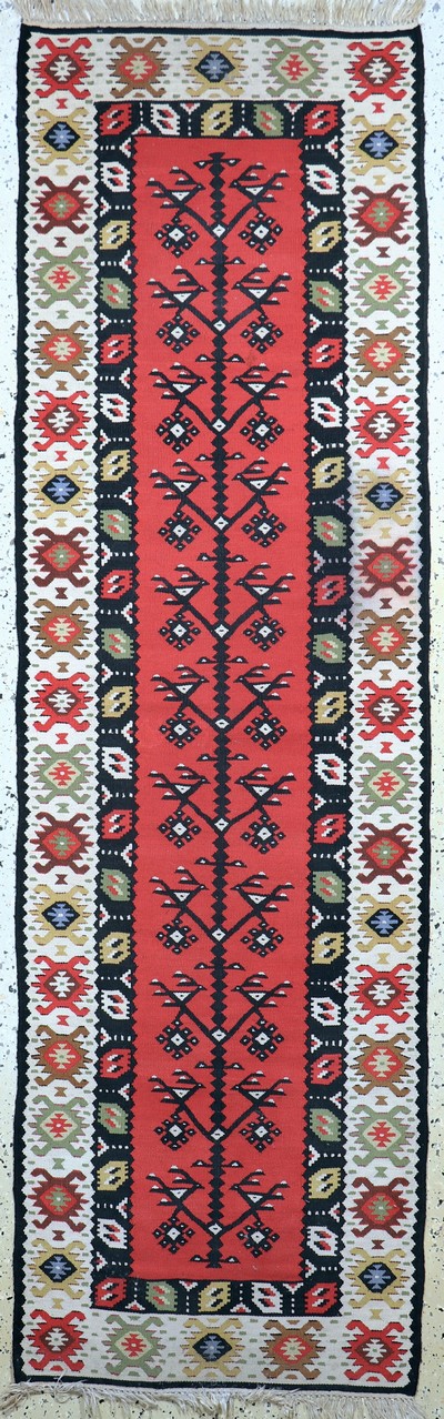 Sarkoy Kelim, Türkei, Mitte 20.Jhd., Wolle auf Baumwolle, ca. 238 x 74 cm, EHZ: 2