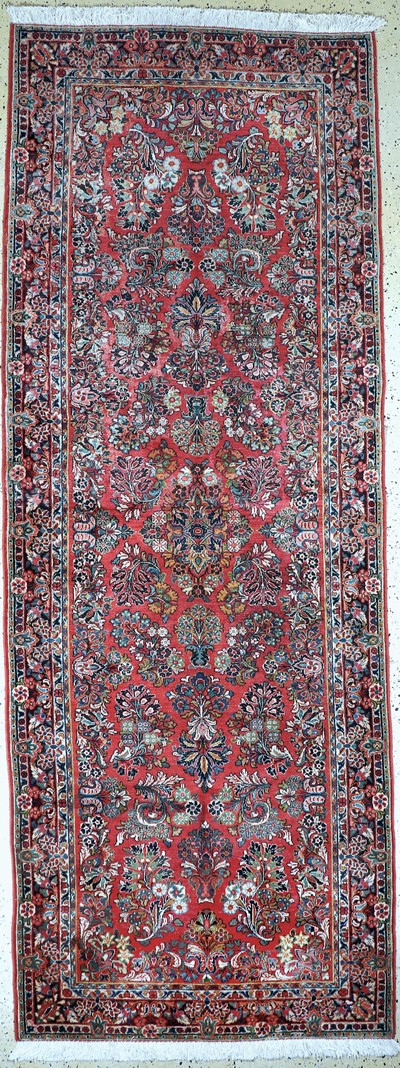 Sarogh US Re-Import, Persien, Anfang 20.Jhd., Wolle auf Baumwolle, ca. 356 x 133 cm, EHZ: 2(Fransen erneuert).