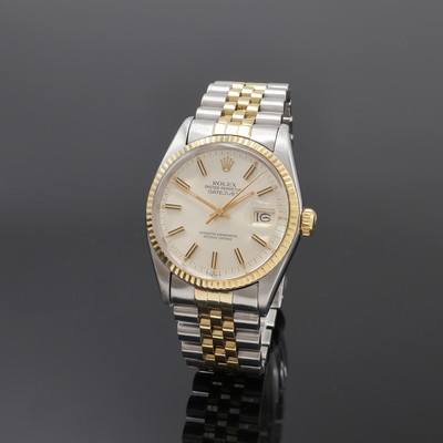 ROLEX Datejust Herrenarmbanduhr in Stahl/Gold Referenz 16013, Schweiz um 1979, Automatik, verschr. Oystergeh., orig. Jubileeband Ref. 62523.H14, ...