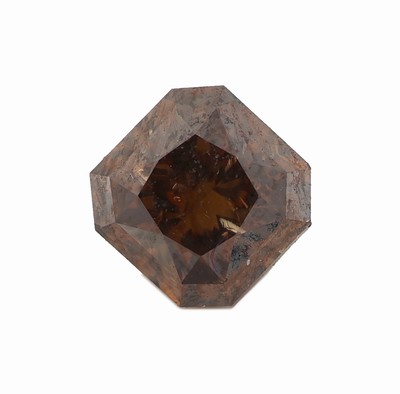 Loser Diamant, Radiant, 0.52 ct Natural Fancy Deep Brown/si2, 4.27 x 4.24 x 3.19 mm, PoliturGut, Symmetrie Gut, Fluoreszenz keine, GEM REPORT ...