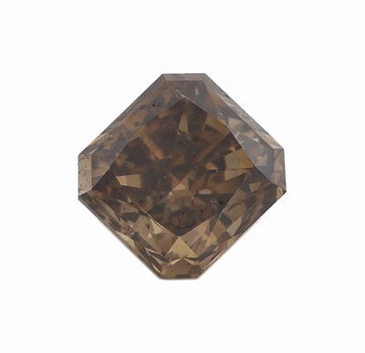Loser Diamant, Radiant, 0.52 ct Natural Fancy Intense Yellowish Brown/si2, 4.28 x 4.14 x 3.06 mm, Politur Gut, Symmetrie Gut, Fluoreszenz Schwach, ...