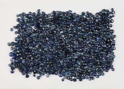 Lot lose Saphire, zus. ca. 101.36 ct, überwiegend rundfacett., versch. Größen, Farbnuancen und Qualitäten