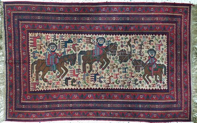 Sumakh, Azerdaijan, Ende 20.Jhd, Wolle auf Wolle, ca. 190 x 122 cm, EHZ: 2