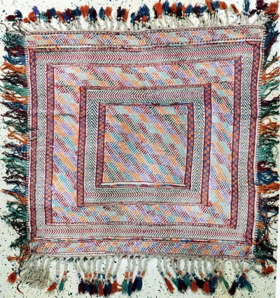 Verne"Sofreh"alt, Türkei, Anfang 20.Jhd, Wolle auf Wolle, ca. 110 x 110 cm, EHZ: 2