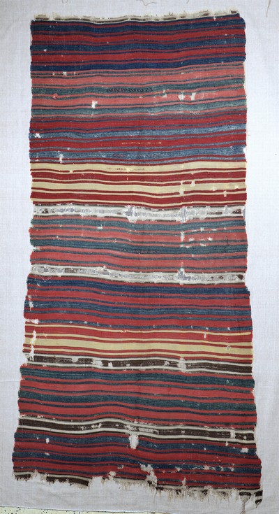 Konya Kelim antik, Türkei, 19.Jhd, Wolle auf Wolle, ca. 256 x 133 cm, EHZ: 4, (auf Leinen genäht)