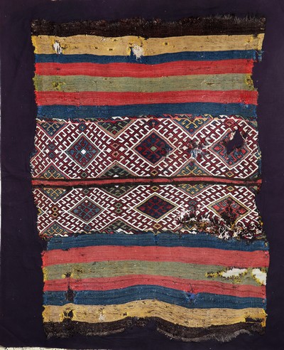 Kayseri Kelim antik, Türkei, 19.Jhd, Wolle auf Wolle, ca. 148 x 105 cm, EHZ: 4, (auf Leinen genäht)