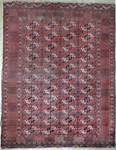 Tekke"Hauptteppich"antik, Turkmenistan, 19.Jhd, Wolle auf Wolle, ca. 290 x 225 cm, EHZ: 4