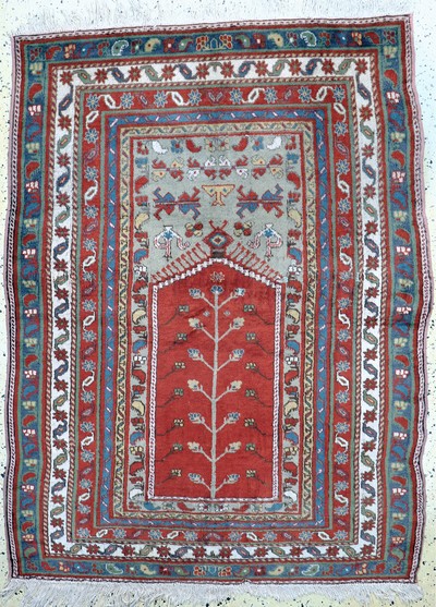 Kirsehir antik, Türkei, um 1900, Wolle auf Baumwolle, ca. 178 x 130 cm, EHZ: 2-3