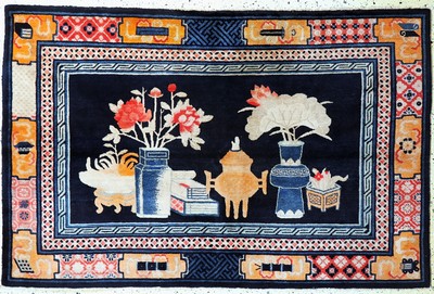 Pao Tow antik, China, um 1900, Wolle auf Baumwolle, ca. 202 x 132 cm, EHZ: 1-2