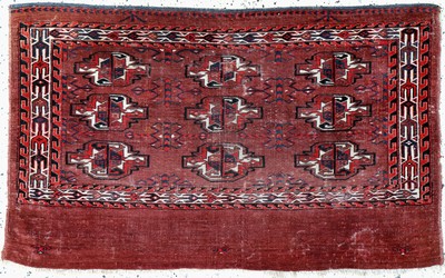 Tekke Tschowal antik, Turkmenistan, 19.Jhd,Wolle auf Wolle, ca. 123 x 76 cm, EHZ: 4