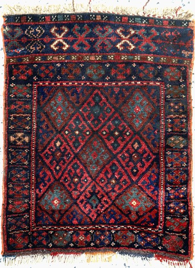 "Jaf"antik, Persien, um 1900, Wolle auf Wolle, ca. 67 x 55 cm, EHZ: 2-3(restauriert)