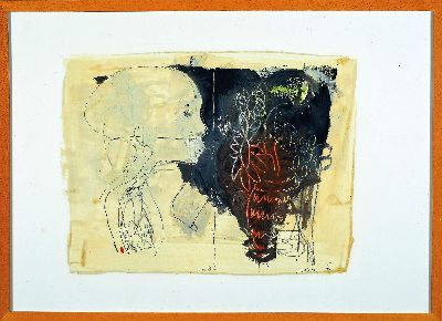 Detlef Karsten, 1958 Hannover - 2017 Verl, zeitgenössischer deutscher Künstler, Kunst-Atelier in Wiesbaden, ab den 1990er Jahren Lebens- und ...