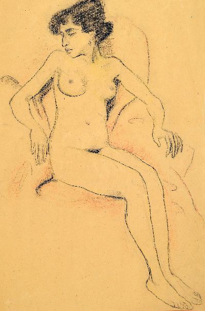 Zuschreibung: Karl Hahn, 1862 Burkersdorf - 1980 Dresden, Studium an der Dresdener Akad. 1945 eigenes Atelier, er gilt als sog. wiederentdeckter ...