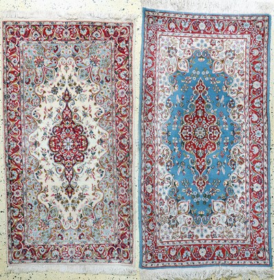 2 lot Kerman, Persien, Ende 20.Jhd, Wolle auf Baumwolle, ca. 162 x 85 cm, EHZ: 2-3