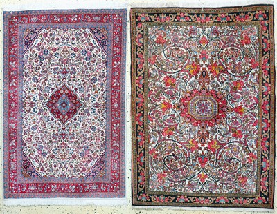 2 lots Bidjar & Sarogh, Persien, Ende 20.Jhd., Wolle auf Baumwolle, ca. 162 x 115 cm, EHZ: 2