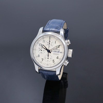 FORTIS B42 Herrenarmbanduhr mit Chronograph Referenz 635.10.141.1, Schweiz um 2000, Automatik, beids. vergl. Edelstahlgeh., Boden und Krone verschr., ...