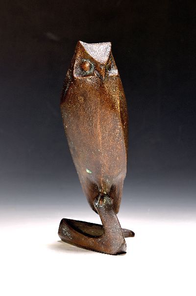 Fritz Paul Melis, 1913 Berlin-1985 Bietigheim -Bissingen, Bronzeplastik, "Sumpfohreule", 1967, signiert, 32x13x28,5 cm; aufgeführt bei ...