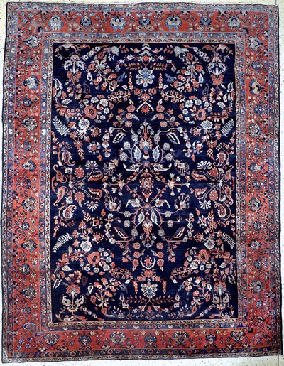 Sarogh"Mohajeran"antik, Persien, um 1900, Wolle auf Baumwolle, ca. 360 x 275 cm, EHZ: 2