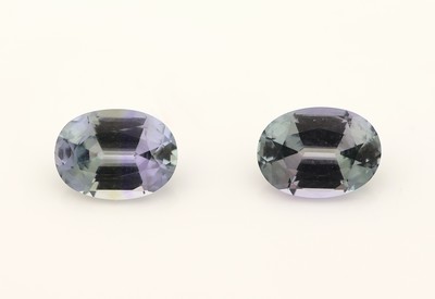 Lot 2 lose ovalfacett. Tansanite, zus. ca. 2.12 ct