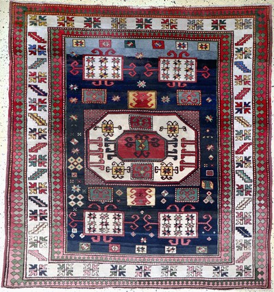 Kars Kazak, Türkei, Mitte 20.Jhd, Wolle aufWolle, ca. 200 x 185 cm, EHZ: 2-3