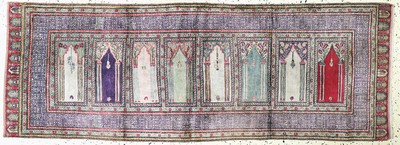 Kayseri"Saf"Flosch, Türkei, Mitte 20.Jhd, merzerisierte Baumwolle, ca. 235 x 84 cm, EHZ:2