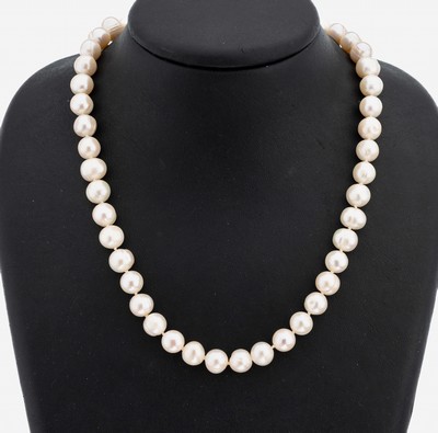 Perl-Collier, endlos, barocke Süßwasserzuchtperlen, D. ca. 8.5-9.4 mm, L. ca. 85 cm