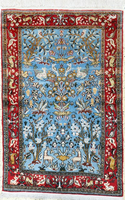 Ghom alt, Persien, Mitte 20.Jhd, Wolle auf Baumwolle, ca. 158 x 104 cm, EHZ: 2