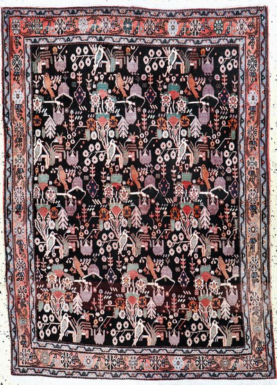 Senneh, Persien, Mitte 20.Jhd, Wolle auf Baumwolle, ca. 165 x 118 cm, EHZ: 1-2
