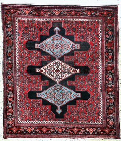 Senneh, Persien, Mitte 20.Jhd, Wolle auf Baumwolle, ca. 150 x 130 cm, EHZ: 2