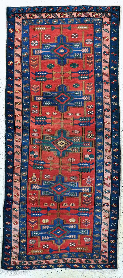 Meschgin alt, Persien, Anfang 20.Jhd, Wolleauf Baumwolle, ca. 274 x 125 cm, EHZ: 2-3