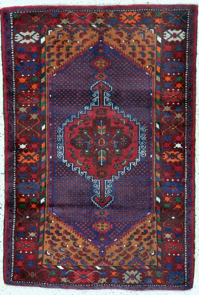 Hamadan, Persien, Mitte 20.Jhd, Wolle auf Baumwolle, ca. 205 x 137 cm, EHZ: 1-2