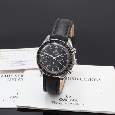 OMEGA Armbandchronograph Speedmaster Referenz 175.0032, Automatik, Edelstahlgeh., Boden m. Seepferdchendarst. aufgedr., Lünette m. Tachymeterskala, ...