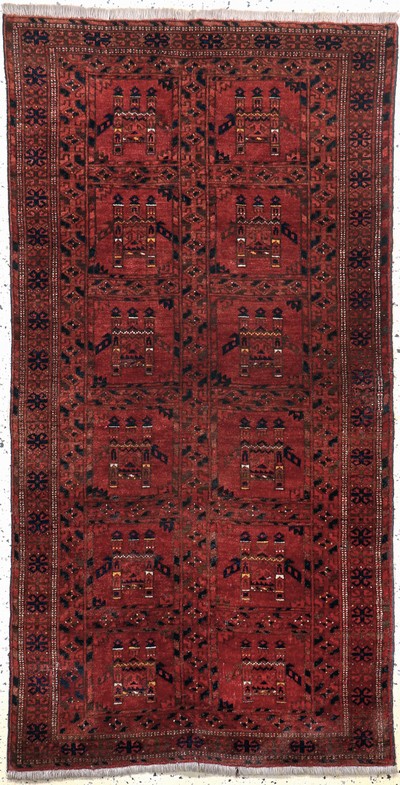 Ersari antik, Afghanistan, Anfang 20.Jhd, Wolle auf Wolle, ca. 175 x 90 cm, EHZ: 2, (restauriert)