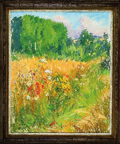 Paul Jean Anderbouhr, 1909 Paris - 2006 Casablanca, "Sommer in der Region Loir et Cher", Öl/Lwd., u.re. signiert, 73 x 60 cm, Rahmen 83 x ...
