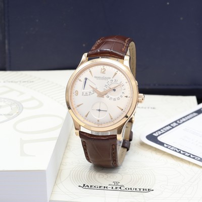 Jaeger-LeCoultre Master Control Herrenarmbanduhr in RG 750/000 Referenz 140.2.93, Schweiz verk. lt. beil. Pap. 03/1998, Automatik, orig. Lederband m. ...