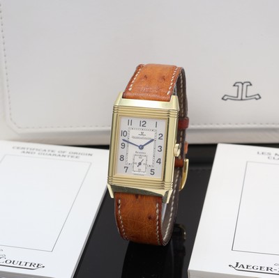 Jaeger-LeCoultre Herrenarmbanduhr Reverso Grand Taille in GG 750/000 Referenz 270.1.62, Schweiz verk. lt. beil. Pap. 06/1992, Handaufzug, um 180 Grad ...