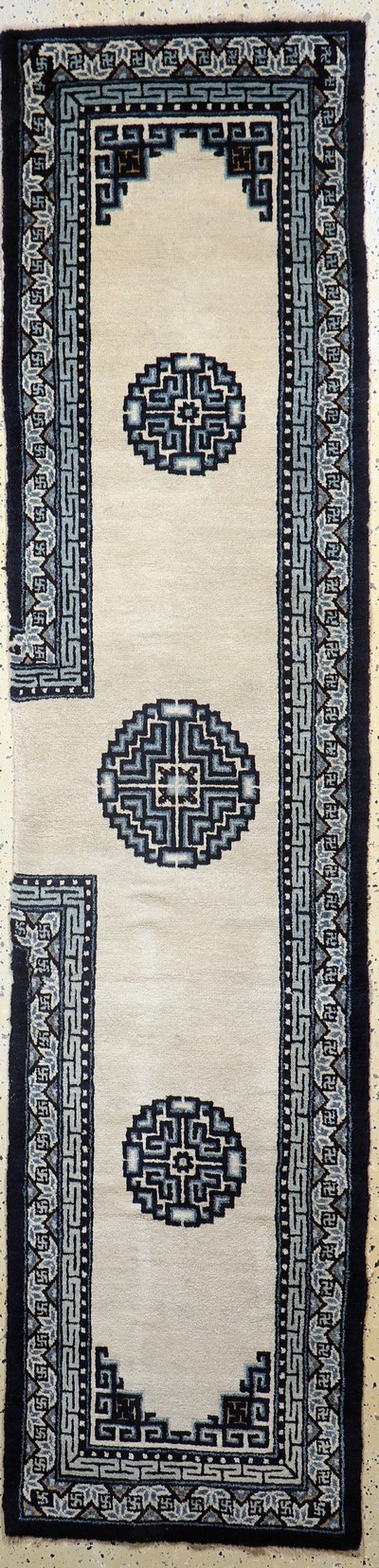Peking alt, China, Anfang 20.Jhd, Wolle aufBaumwolle, ca. 260 x 62 cm, EHZ: 2