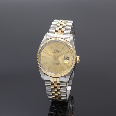 ROLEX Oyster Perpetual Datejust Herrenarmbanduhr Referenz 16013, Schweiz um 1979, Automatik, Chronometer der Superlative in Stahl/Gold inkl. ...