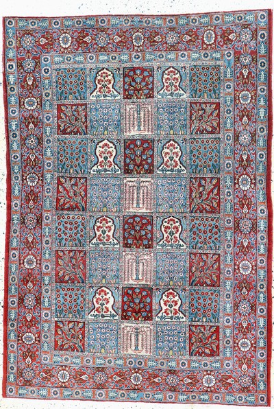 Ghom Kork, Persien, Mitte 20.Jhd, Korkwolleauf Baumwolle, ca. 200 x 140 cm, EHZ: 2
